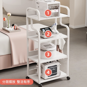 รถเข็นอุปกรณ์เสริมความงามแบบมีล้อ 4 ล้อ เฟอร์นิเจอร์ร้านเสริมสวย รถเข็นเครื่องมือเสริมความงามสำหรับร้านทำผม สปา และบริการความงาม - Product Image 3