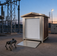 Solution clé en main tout-en-un : Garage robotisé ignifuge, station de recharge automatique extérieure, mini-maison pour patrouilles dans le désert