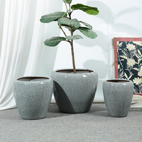Pot de fleurs au sol extra-large de style nordique fait main, pot en céramique moderne en forme de pomme, écologique, pots et jardinières simples