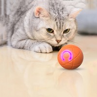 Mainan Anjing & Kucing Otomatis Interaktif Petjoy, Bola Pantul Pintar, Mainan Latihan Hewan Peliharaan Plastik Lucu dan Modis yang Bergerak Sendiri