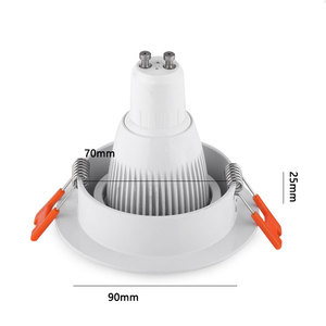 Pièces d'éclairage intérieur, boîtier de luminaire encastré en aluminium GU10, blanc, boîtier de luminaire encastré LED - Product Image 3
