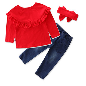 Conjuntos de Pantalones para Bebés, Ropa para Niñas, Traje de Mezclilla a la Moda, Fabricante de Ropa - Product Image 1