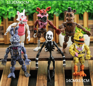 HY Nouveauté Ensemble de 6 figurines d'action de la 6ème génération <span class=keywords><strong>Five</strong></span> <span class=keywords><strong>Nights</strong></span> <span class=keywords><strong>at</strong></span> Freddy's FNAF Jouets Cadeau Poupées de collection Décoration de fête - Product Image 5