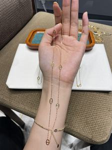 Mới Đến Thiết Kế Đơn Giản K Vàng Mỏng Vòng Cổ Rắn Dây Chuyền Vàng 18K Đồ Trang Sức 18Inches Pig Mũi Chuỗi Liên Kết Chuỗi - Product Image 5