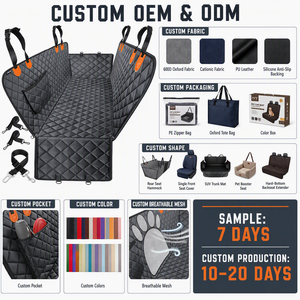 Funda Protectora para Asiento de Coche para Perros, Personalizada, de Gran Espacio, Plegable, Antideslizante, Duradera, Ajustable, Resistente a Arañazos, Extensor de Asiento de Coche, Compatible con Todos los Coches - Product Image 5
