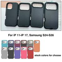 Coque de téléphone américaine Defender noire avec clip ceinture et béquille rotative à 360° pour iPhone 18 17 Pro 16 15 14 13