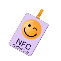 Etiqueta de Equipaje RFID de PVC, Etiqueta de Equipaje NFC Personalizada Impresa para Rastreo de Maletas de Viaje