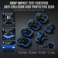 Casque de protection intégrale pour enfants, ensemble de protection anti-chute pour vélo d'équilibre, patinage à roulettes, genouillères, coudières et protections de hanches
