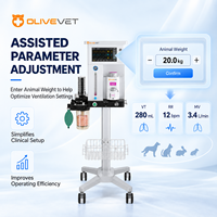 Appareil d'anesthésie vétérinaire OliveVet Turbine Drive Mobile avec écran tactile couleur 10,1 pouces, fournitures médicales, marque privée, usage clinique