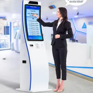 Convenience Store Touch Screen Self Ordering QR Scanner Payment Kiosk With Printer NFC Card Reader