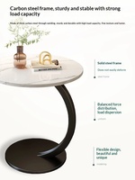 Petite table basse ronde moderne de style européen, avec étagère de rangement, en bois et métal, meuble de salon tendance, table d'appoint
