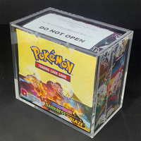 Boîte de présentation en acrylique pour cartes magnétiques personnalisées, boîte de rangement en acrylique transparente avec couvercles, vente en gros, style américain