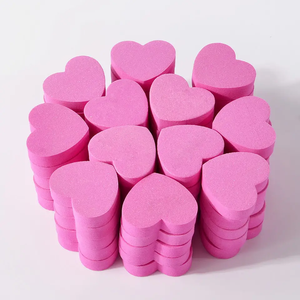 BIN Mini <span class=keywords><strong>Lima</strong></span> de esponja de corazón <span class=keywords><strong>rosa</strong></span>, recortador de doble cara, pulidor de cal, herramientas profesionales, pulidor de <span class=keywords><strong>uñas</strong></span> en forma de corazón - Product Image 3