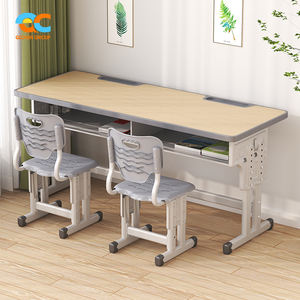 โต๊ะและเก้าอี้อเนกประสงค์พร้อมที่นั่งดีไซน์วางซ้อนกันได้โต๊ะโรงเรียนพร้อมเก้าอี้สำหรับส่งออก - Product Image 4