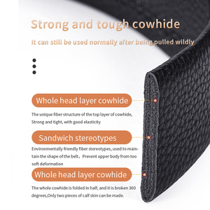 Ceinture en cuir véritable de luxe pour homme BULLCAPTAIN, boucle automatique en alliage, ceinture décontractée pour affaires, coffret cadeau haut de gamme pour offrir - Product Image 5