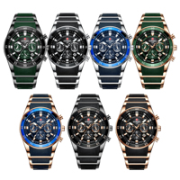 Custom OEM Montre Quartz Homme Acier Inoxydable Sport Business Décontracté Luxe Lumineux Analogique Ronde Étanche Bracelet