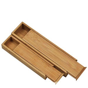 Caja de bambú extraíble, organizador de escritorio rectangular de madera para quemador de incienso, hecho a mano, tamaño personalizable - Product Image 1