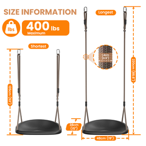 Ropecube & tiêm đu Seat với Polyester Rope Heavy Duty 400lbs công suất có thể điều chỉnh sân chơi ngoài trời Vườn đu - Product Image 3