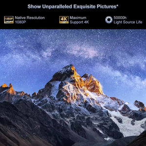 Proyector Portátil JUNUO 1080P, 360 ANSI Lúmenes, Full <span class=keywords><strong>HD</strong></span> 4K, Películas en Línea, Android, WIFI 6, Proyector para Exteriores y Hogar - Product Image 3