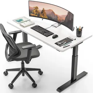 Suporte de mesa profissional com pernas ajustáveis em altura, metal luxuoso, para móveis de escritório, coluna de elevação, monitor de mesa, para mesa