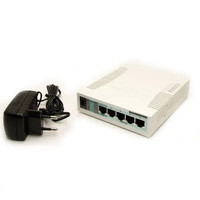 Mikrotik RB260GS Gigabit Ethernet de haute qualité (10/100/1000) Alimentation blanche sur Ethernet PoE CSS106-5G-1S