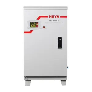 Penstabil tegangan daya 220V fase tunggal, tipe Relay 20KVA, Regulator tegangan tampilan Digital untuk penggunaan AC saat ini SVC