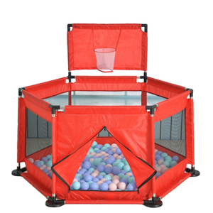 Corralito de bebé plegable personalizado moderno PU valla de viaje de seguridad grande portátil bebé jugar patio baño juguete estilo - Product Image 1