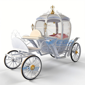 Professional Factory Customization Wedding Carriage for Unique Celebrations Whimsical <b>White</b> <b>Pumpkin</b> Carriage - Product Image 1