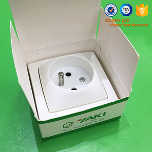 Yaki Ổ Cắm Gắn Tường 2P + T Hình Xoắn Ốc Euro 3 Chấu Màu Trắng CE 16A Gắn Bề Mặt - Product Image 4
