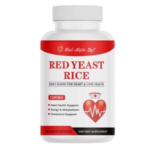 Капсулы с экстрактом красного риса и пищевыми волокнами |   Поддержка здоровья кишечника и сердечно-сосудистой системы |   Веганский продукт, балансирующий уровень холестерина - Product Image 1