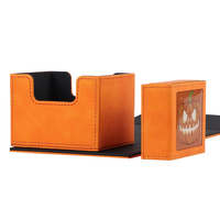 Boîte à cartes personnalisée en cuir PU écologique, durable et portable avec logo personnalisé pour le rangement des cartes de jeu et de collection