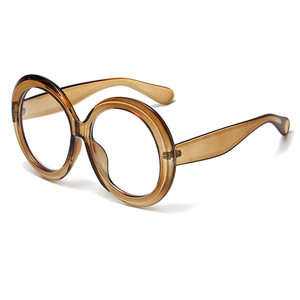 Montature per <span class=keywords><strong>occhiali</strong></span> trasparenti rotonde di grandi dimensioni per le donne alla moda per Computer <span class=keywords><strong>occhiali</strong></span> ottici trasparenti - Product Image 6