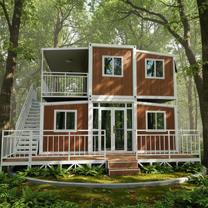 Maison conteneur modulaire pliable et extensible sur roues, personnalisée en usine, économique, de 20 pieds, pour <span class=keywords><strong>camping</strong></span> - Product Image 1