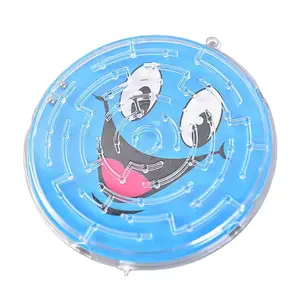 Children Novelty Early Educational Brain Teaser Intellectual Jigsaw Smile Handheld Steel Ball Track Maze Game 3D Puzzle Toy