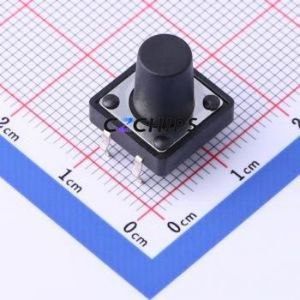 TSF001A12026A Tactile Switch DIP-4P,12x12mm Switch Round Button 2.6N Through Hole 12mm - Product Image 1