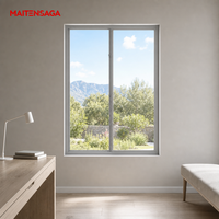 Fenêtre coulissante en aluminium insonorisée à double vitrage avec moustiquaire, taille personnalisée disponible pour appartement en ville