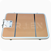 Pêche personnalisée Yoga Océan Flotteurs Île Gonflable Bateau Dock Plate-forme Gonflable de Natation avec Échelle en Acier Inoxydable
