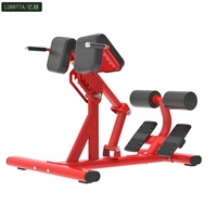 Machine d'extension de dossier de gymnastique de chaise romaine en acier de logo personnalisé pour les fessiers abdominaux de musculation et l'entraînement de base; banc de musculation