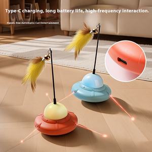 Giocattolo interattivo all'ingrosso del gatto | 3-in-1 Laser + piuma Teaser + luce | USB ricaricabile Smart Pet Entertainment - Product Image 5
