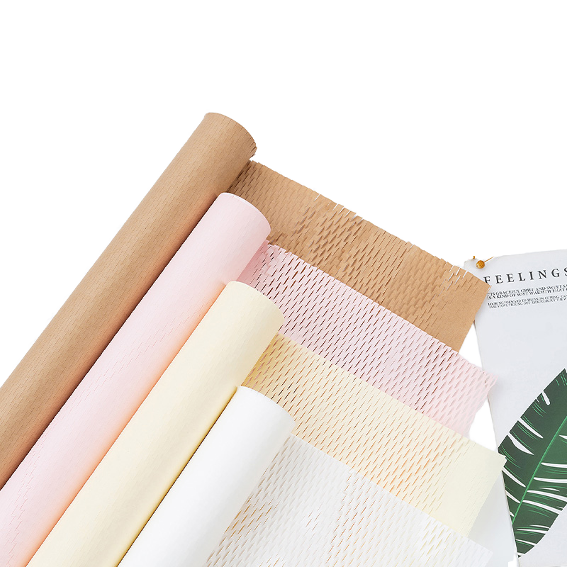 Eco Friendly Recyclable Coated Craft Paper Roll Water Resistant Mixed Pulp for Gift Wrapping
