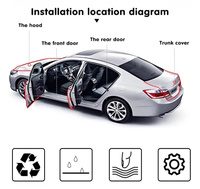 Joint d'étanchéité en caoutchouc EPDM pour capot, porte, coffre, garniture de bordure, bande d'étanchéité, taille personnalisable, découpe pour Renault Espace Koleos Duster Captur