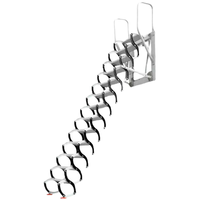 Escalier escamotable pliable multifonctionnel en acier au carbone noir et aluminium, épaissi, invisible, pour intérieur, appartements
