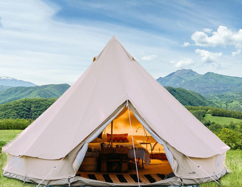 45 X 77cm Hotel Outdoor Event Tent Waterproof Windproof Retardant Canvas Bell Shape
