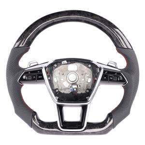 Volant complet en carbone forgé sur mesure pour <span class=keywords><strong>Audi</strong></span> A4 A5 A6 B8 C6 C8 S3 S5 SQ5 8v A7 Q7 - Product Image 2
