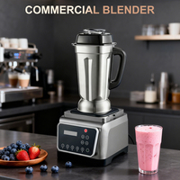 Commerciële fruitpers blender van roestvrij staal, heavy-duty mixer, sojamelkmachine, OEM op maat