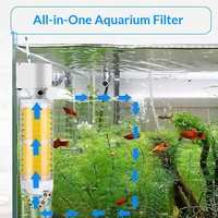 Système de filtration et de circulation pour aquarium, trois-en-un, silencieux, avec pompe à oxygène intégrée, purification de l'eau sans vidange, en ABS