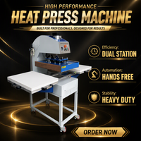 Presse à transfert thermique double station 40x60cm automatique pneumatique à glissière supérieure
