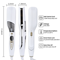 PRITECH-Lisseur à cheveux Nano, brosse lisseur à vapeur, brosse professionnelle