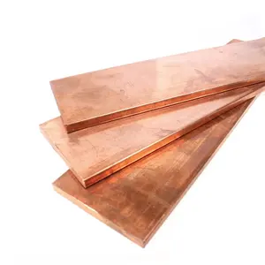 high conductivity flat copper busbar with 10mm 8mm width for electric power construction