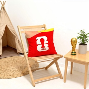 Coussin carré Coupe du Monde <span class=keywords><strong>FIFA</strong></span> 2026, bicolore rouge et jaune, simple face, pour camping en extérieur, pique-nique, zone des supporters - Product Image 6